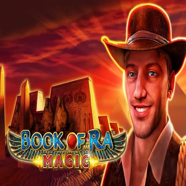 Book of Ra Magic by Greentube, showcased at happyslotss.com – game logo