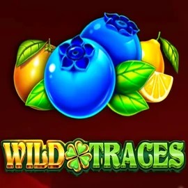 Wild Traces slot logo by Amusnet Interactive at HappySlots Casino